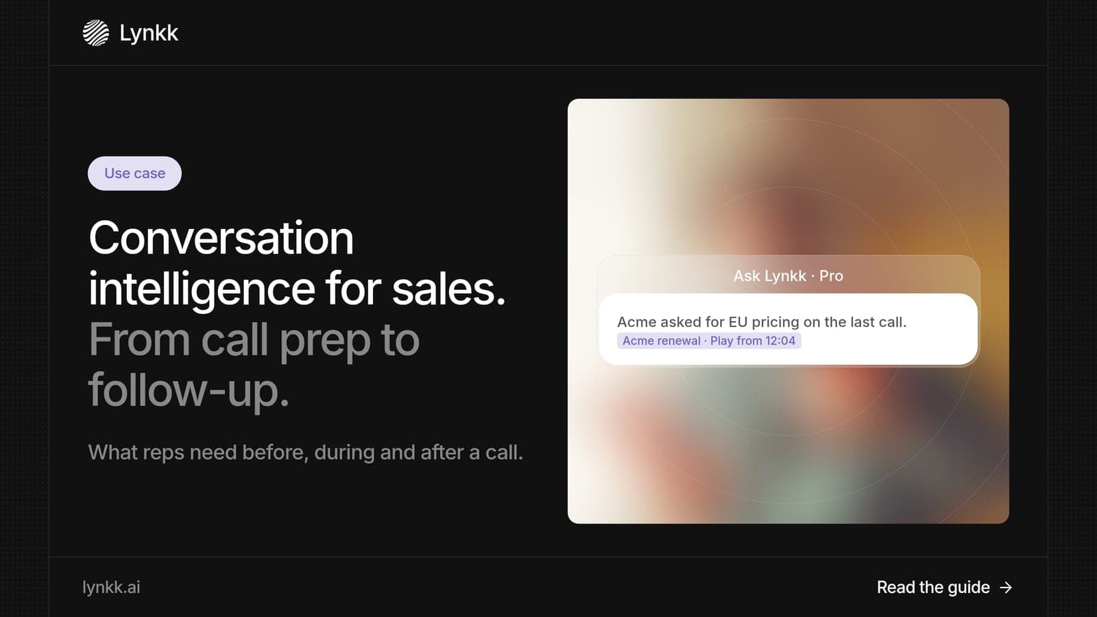 Conversation intelligence workflow for a sales call, from call prep to follow-up