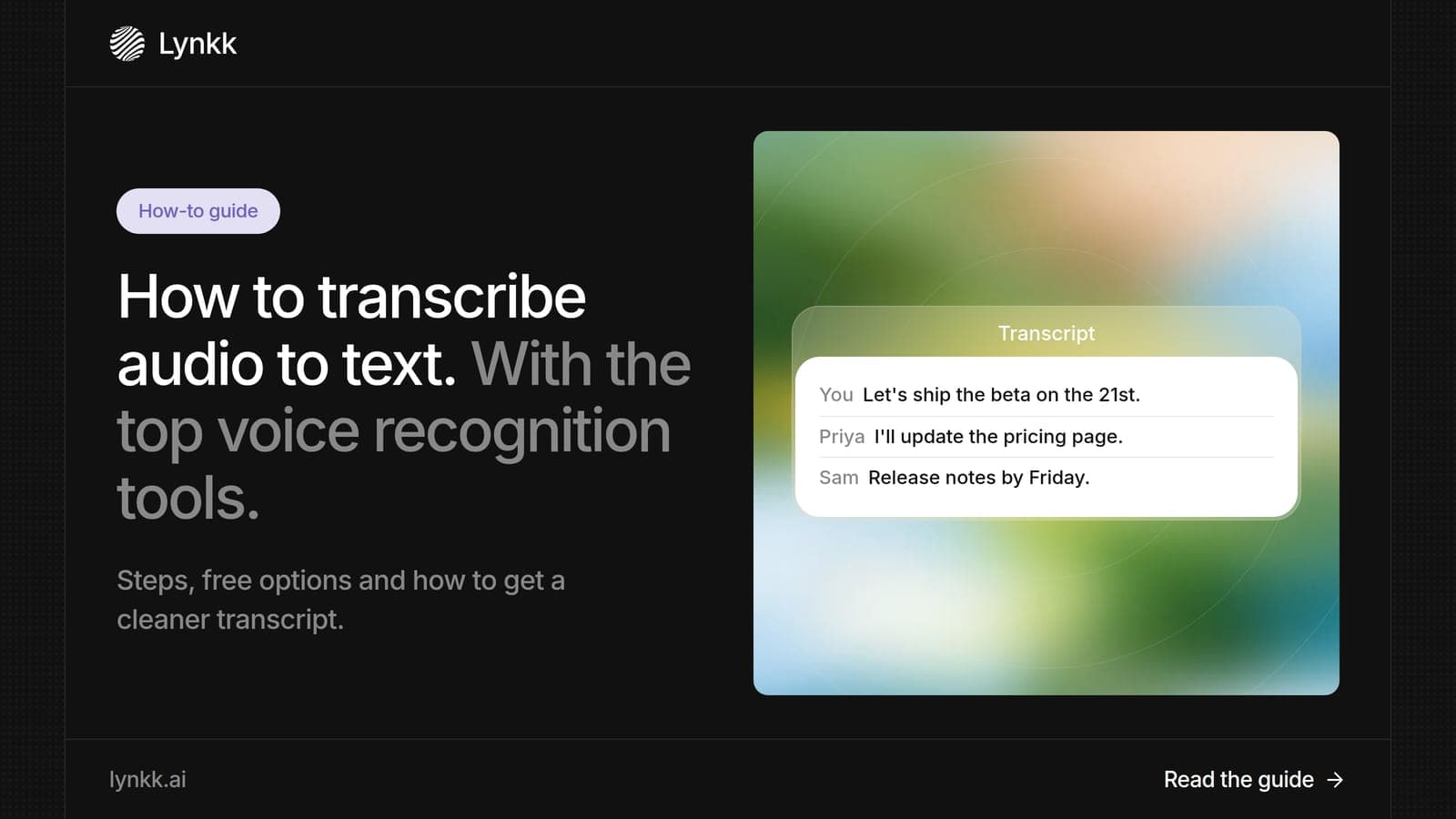 How to transcribe audio to text with voice recognition transcription software