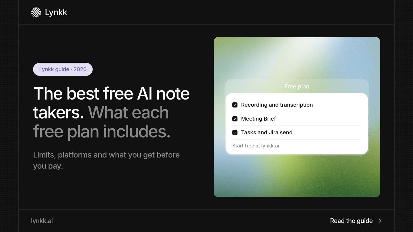 Free AI note taker plans compared by minutes, meeting limits and note history